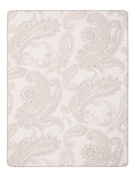 Плед Soft Impression Reserved 150x200 см белый/розовый Biederlack 