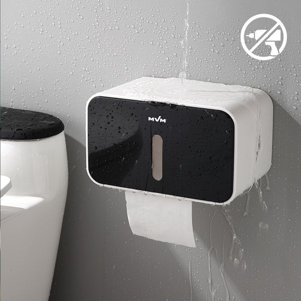 Держатель для туалетной бумаги MVM BP-15 белый/черный