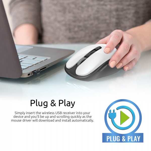 Миша Promate Wireless white (clix-4.white) 