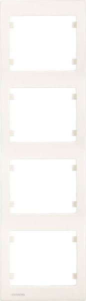 Рамка четырехместная Siemens Iris вертикальная слоновая кость G-S18104-A