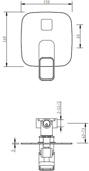 Смеситель для душа Aqua Rodos Terra 90441 R