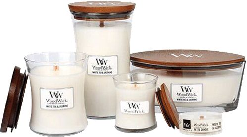 Свеча ароматическая Woodwick Ellipse White Tea and Jasmine 453 г 
