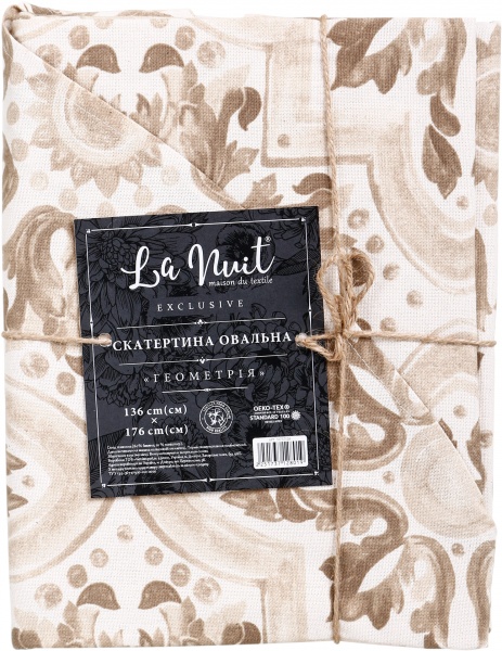 Скатерть Геометрия 176x136 см La Nuit 