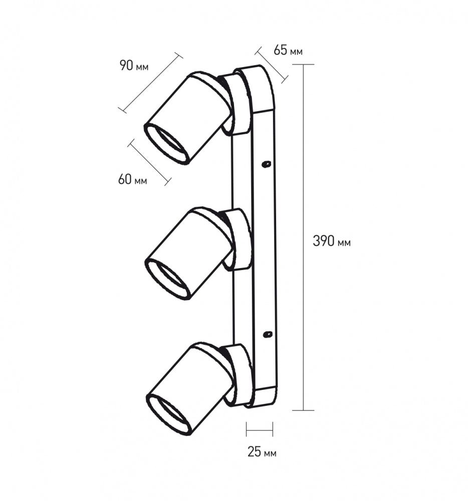 Спот Eurolamp 3x30 Вт GU10 черный LH3-LED-GU10(black)new