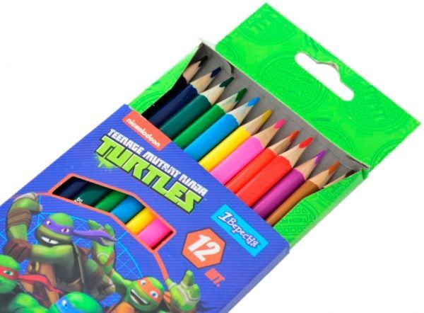 Олівці кольорові Ninja Turtles 12шт./24 кольори 1 вересня