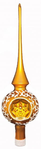 Верхівка для ялинки 7877 d70 мм жовтий 