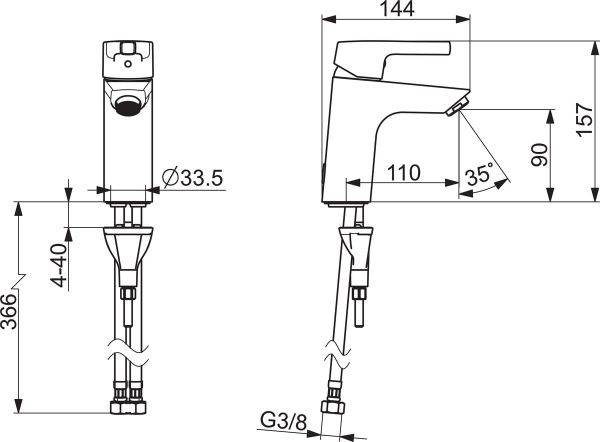 Смеситель для умывальника Oras XL Saga Style 3911FH