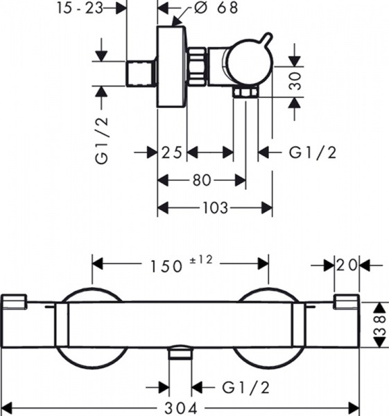 Змішувач для душу Hansgrohe Ecostat Comfort 13116000