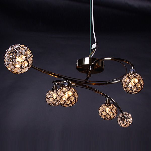 Люстра Crystal Soft/PL6 бронза