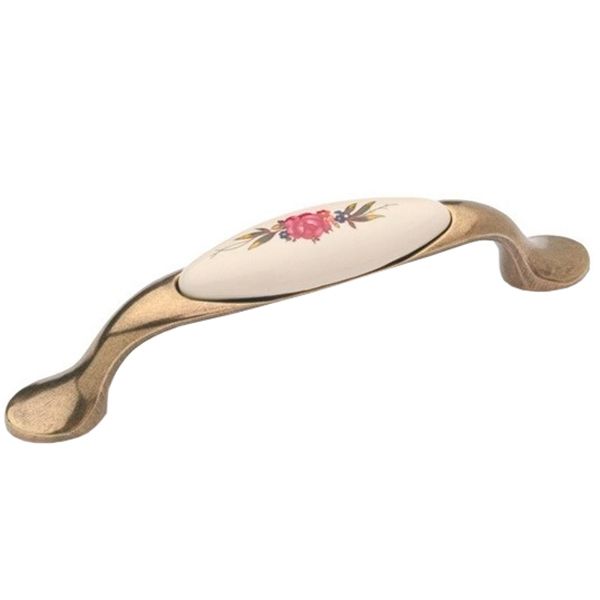 Мебельная ручка DP 196 AB/MLK роза 96 мм латунь DC