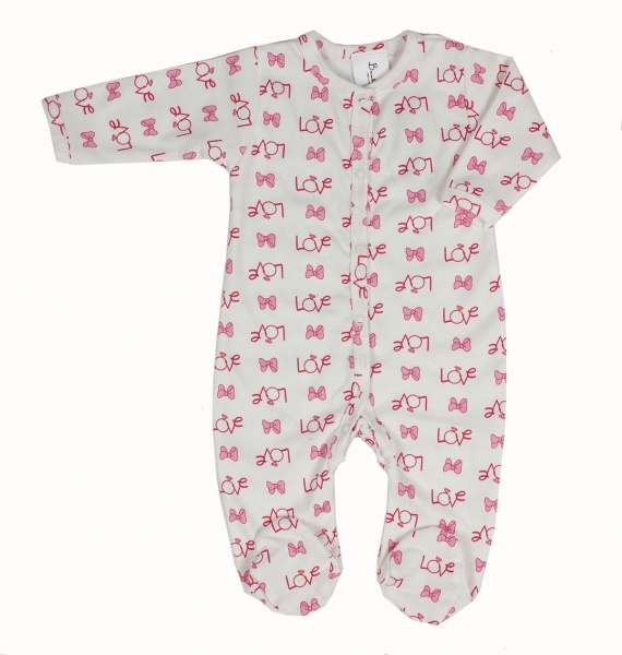 Человечек для девочки Bambinelli р.74 белый с рисунком 