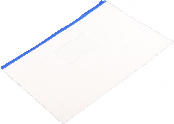 Папка на молнии прозрачная A4 PVC 4-207 4Office 