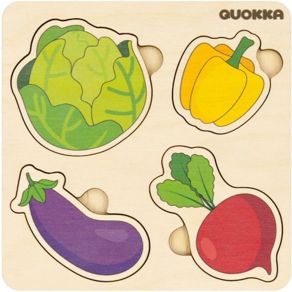 Пазл-вкладиш Quokka 4 Овочі 6333904