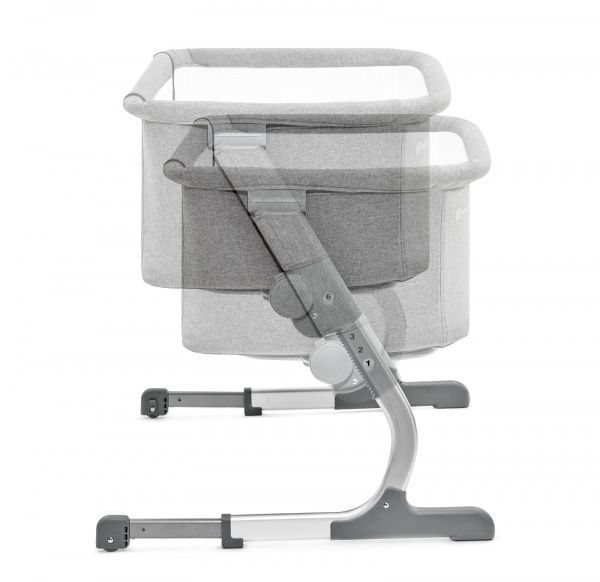 Кровать детская Kinderkraft приставная Uno Grey KKLUNOGRY00000