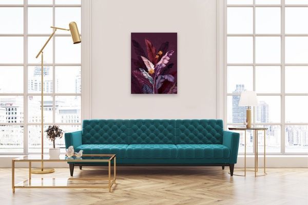 Картина Violet leaves 60x80 см Styler GL-12799 