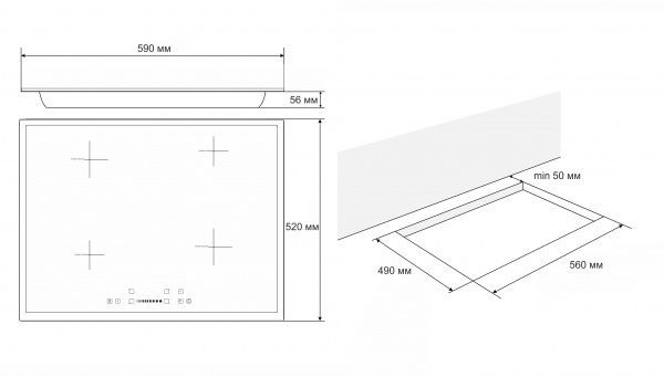 Варочная поверхность Eleyus MODA 60 BL I