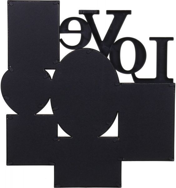 Рамка для фото Koopman колаж Love 40.5х44х4 см чорний 