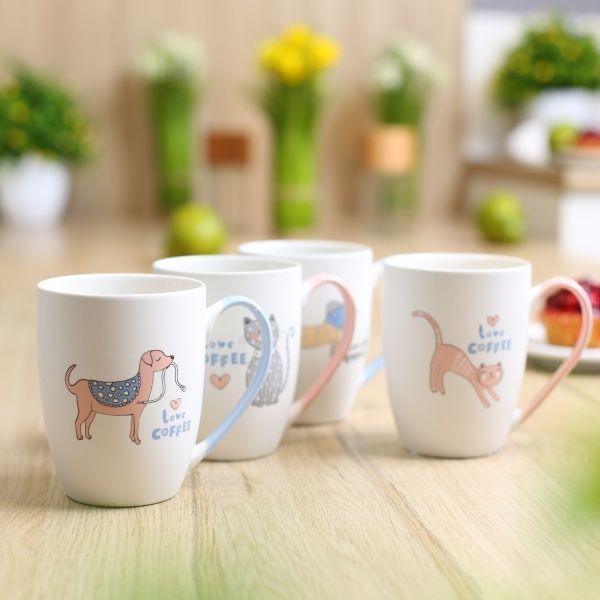 Чашка Pets Dog Pink 350 мл фарфор Fiora