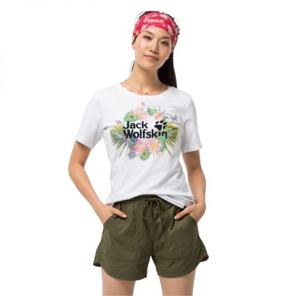 Футболка Jack Wolfskin PARADISE LOGO T W 1807661-5018 р. XS білий