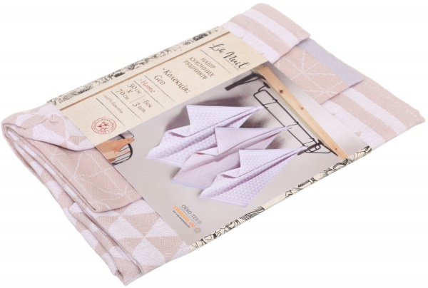 Набір рушників кухонних Geo 50x70 см La Nuit бежевий 