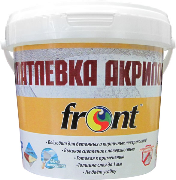 Шпаклевка Front акриловая готовая к применению 1,5 кг