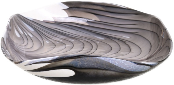 Фруктовница Yalos Murano ANDALUSIA 9 см слоновая кость с черной филигранью 