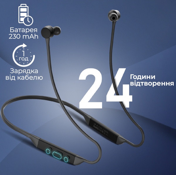 Навушники Promate Civil black (civil.black) 