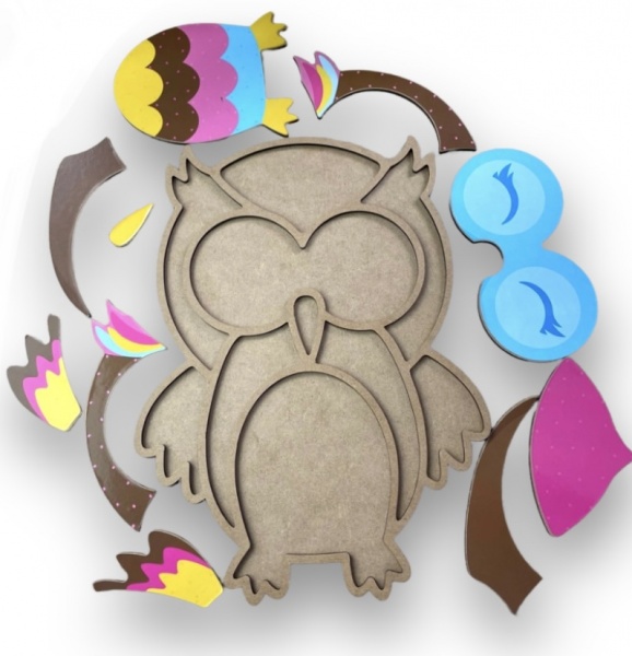 Пазл-мозаїка Apli Krapli Складанка Сова СК-05