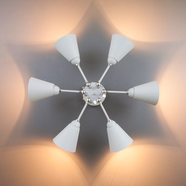 Люстра стельова Strotskis Nigella 6x60 Вт E27 сірий/металік 70052/6 