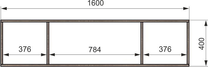Додатковий сегмент Берегиня Антресоль до шафи Choice 4д3я 400х1600х550 мм німфея альба /