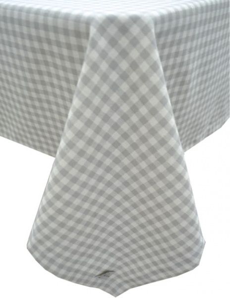 Скатертина Bella Сіра клітинка 85x85 см Прованс 