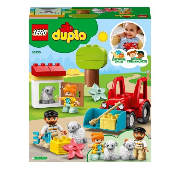 Конструктор LEGO DUPLO Сільськогосподарський трактор і догляд за тваринами 10950