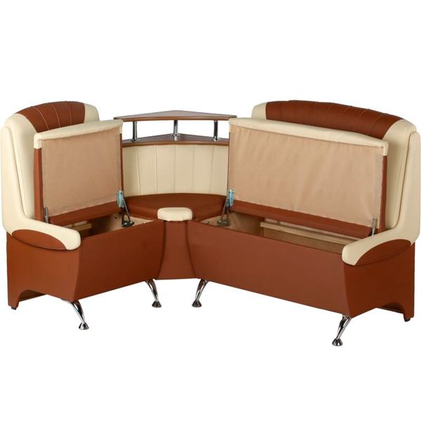 Уголок кухонный Мокко 1.28х1.73 м коричнево-бежевый