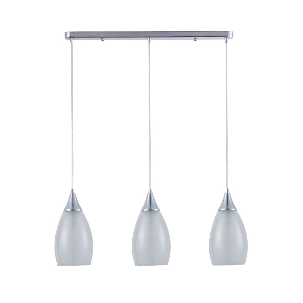 Світильник підвісний Elena 620x120х280/1050 мм метал/скло 3x40 Вт E14 хром 51-311-142