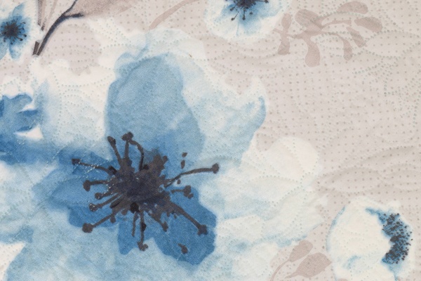 Покривало Квіти 240x210 см UP! (Underprice) білий із малюнком 