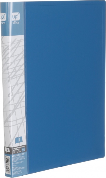 Папка A4 с боковым прижимом Clip B синий UP! (Underprice)