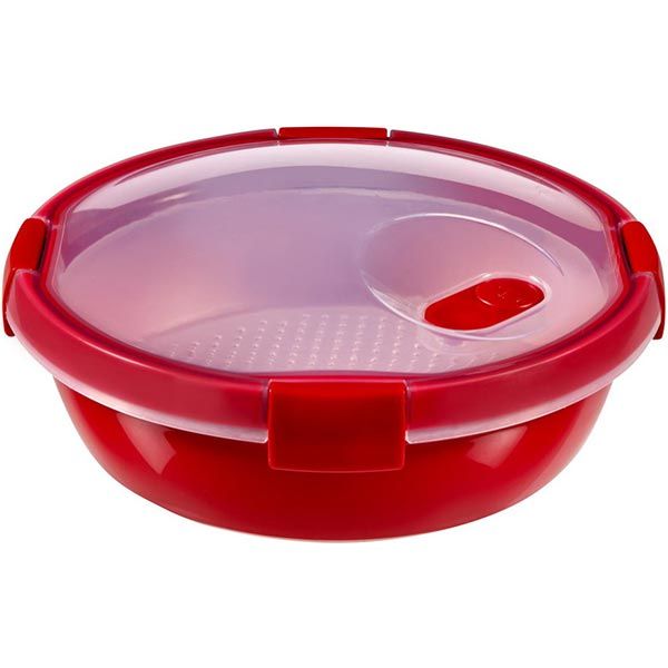 Контейнер с крышкой Micro-Wave Steamer 1 л красный Curver