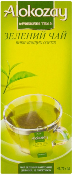 Чай зеленый Alokozay Green Tea Bags 25 шт. 43,75 г 