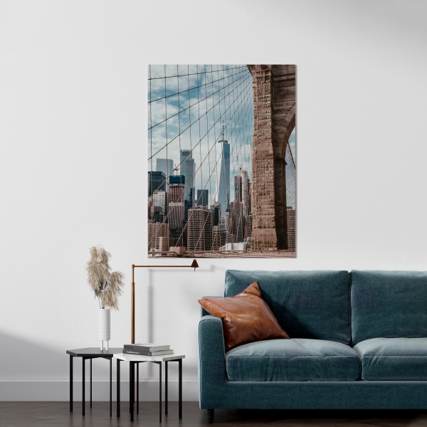 Картина на холсте Бруклинский мост 50x70 см WS Holst 14082219,2 