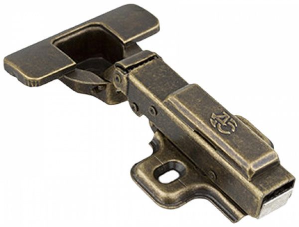 Петля накладная с газовым амортизатором KLIP-ON латунь АВ DC 