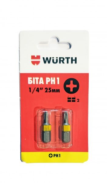 Біта WURTH PH1 25 мм 2 шт. 0614176274