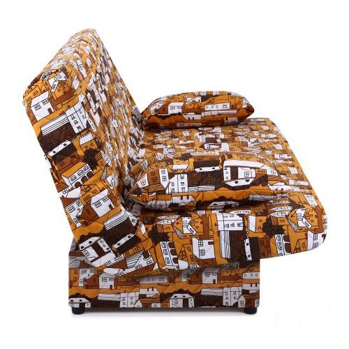 Диван прямий AMF Art Metal Furniture Ньюс з 2 подушками полікотон Сіті Браун 1930x950x950 мм