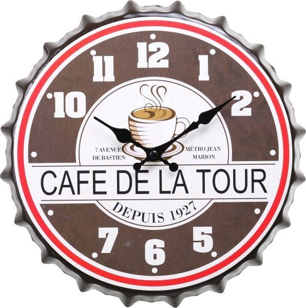 Часы настенные крышка Cafe 30х30х4,5 см
