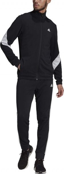 Спортивный костюм Adidas M COTTON TS GM3826 р. 2XL черно-белый