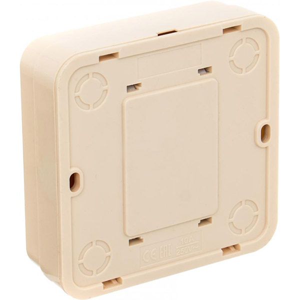 Вимикач двоклавішний UP! (Underprice) IP20 без підсвітки 10 А 220-250В кремовий BD-SWP.MZ20G2W1-CR