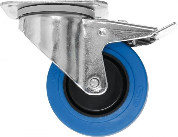 Колесо поворотное с тормозом 3477 PJP 100 P62 BLUE TENTE 