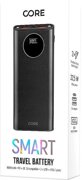 Зовнішній акумулятор (Powerbank) CORE Forever QC3.0 10000 mAh black (FC-01) 