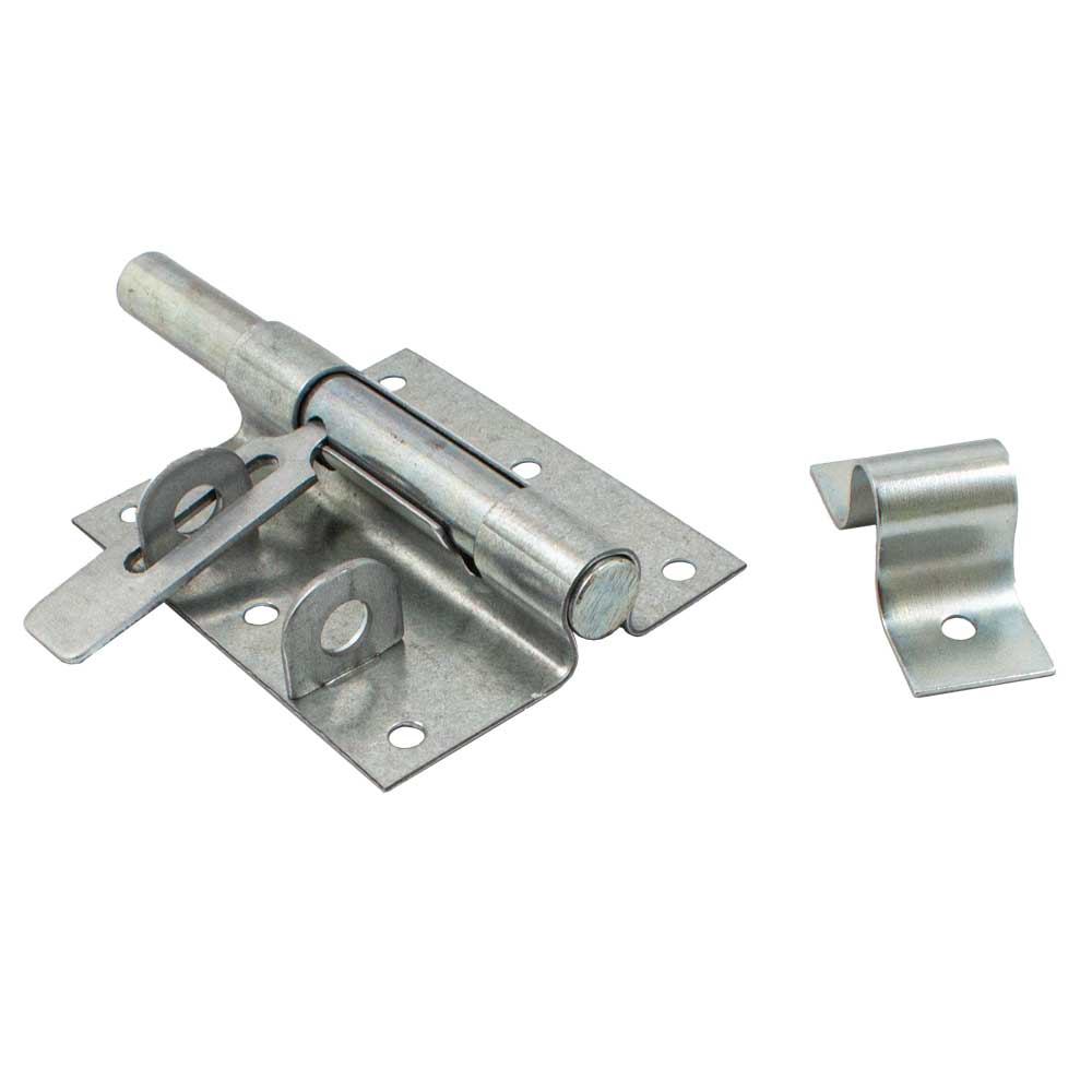 Шпінгалет під навісний замок накладний 120х85 мм 65505 цинк