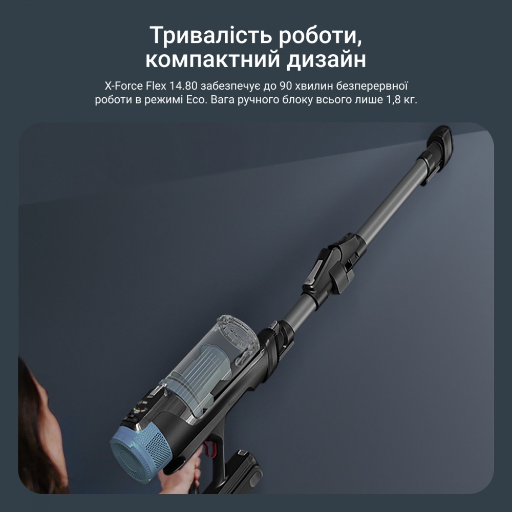 Пылесос аккумуляторный Rowenta X-Force Flex 14.80 RH9BC1WO blue
