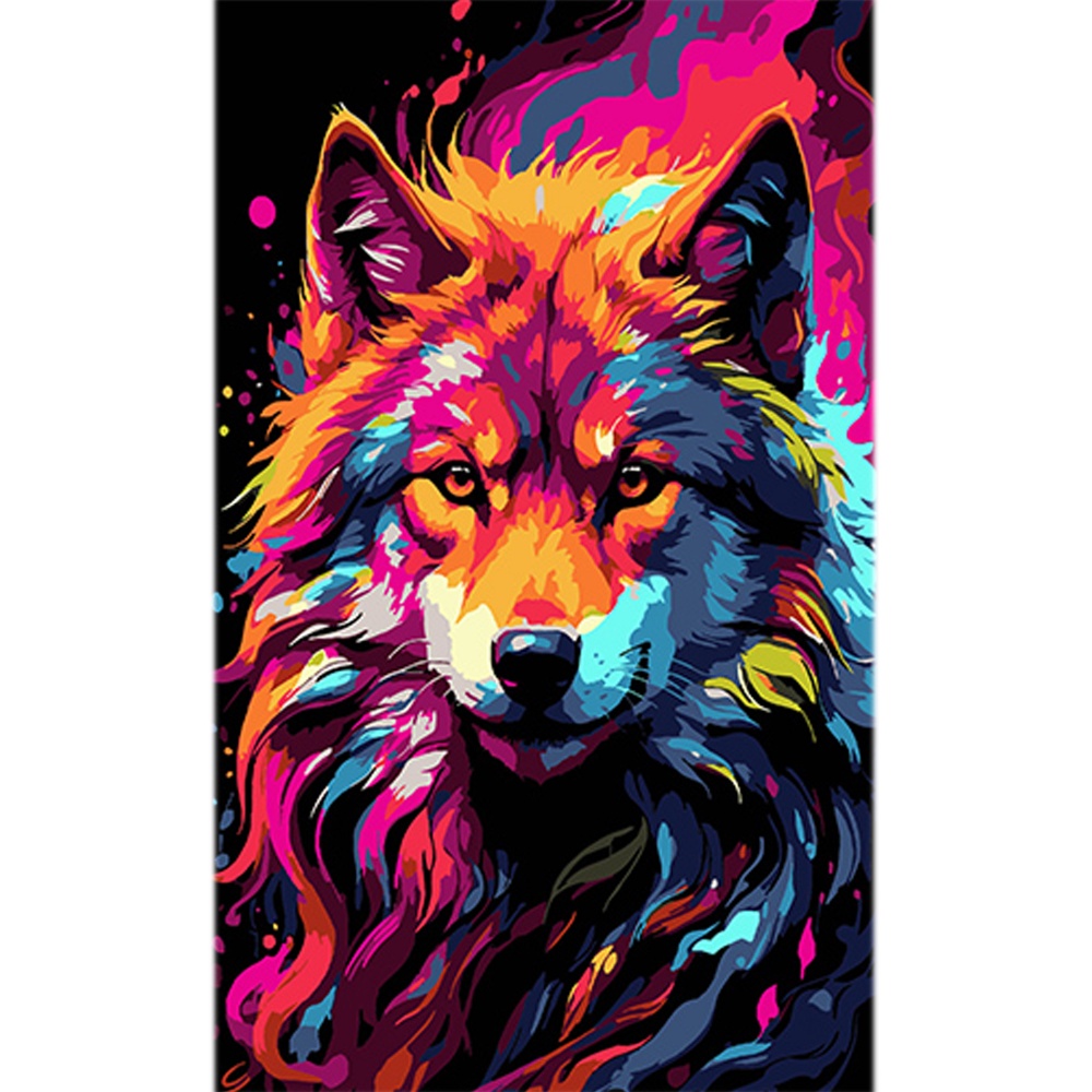 Набір для розпису за номерами Strateg на чорному фоні в асортименті 50х25 см